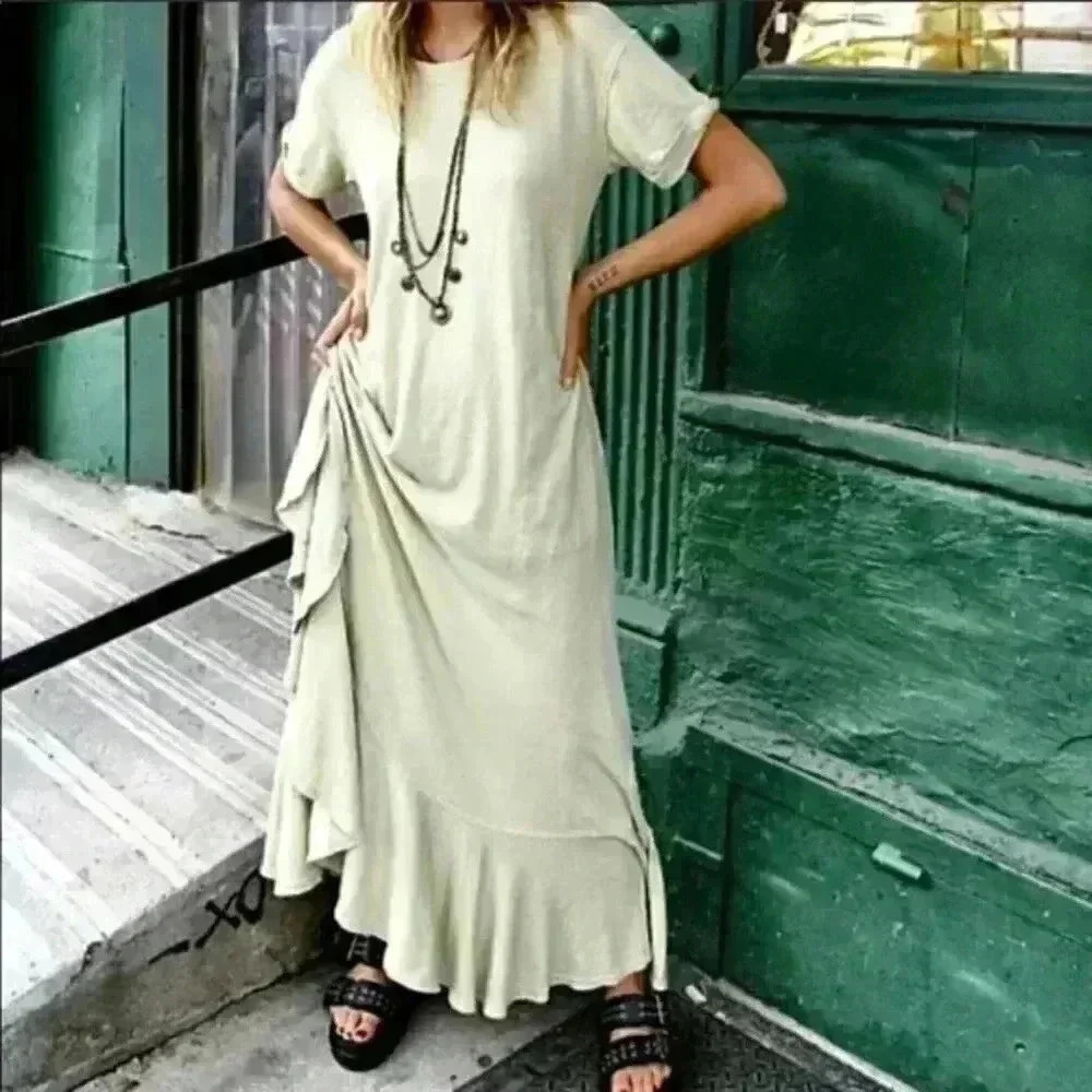 Free People Beach Havana Ruffle Maxi Dress